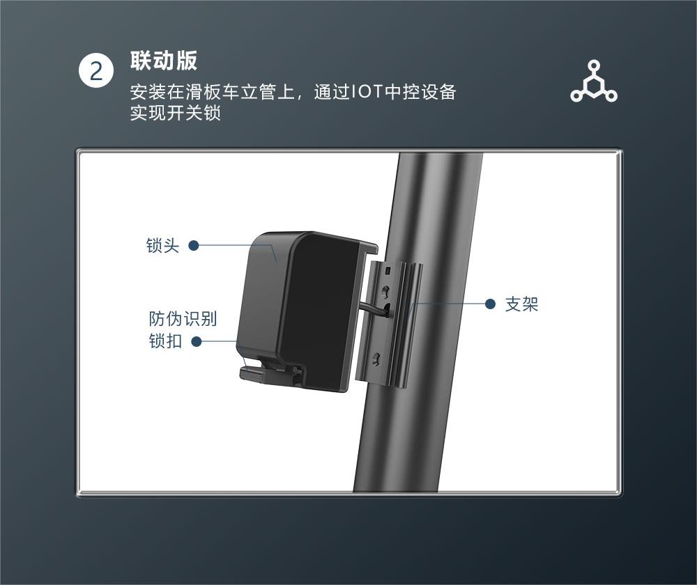 共享電動滑板車頭盔鎖